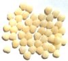 50 8mm Matte Light Topaz Marble Glass Heart Beads